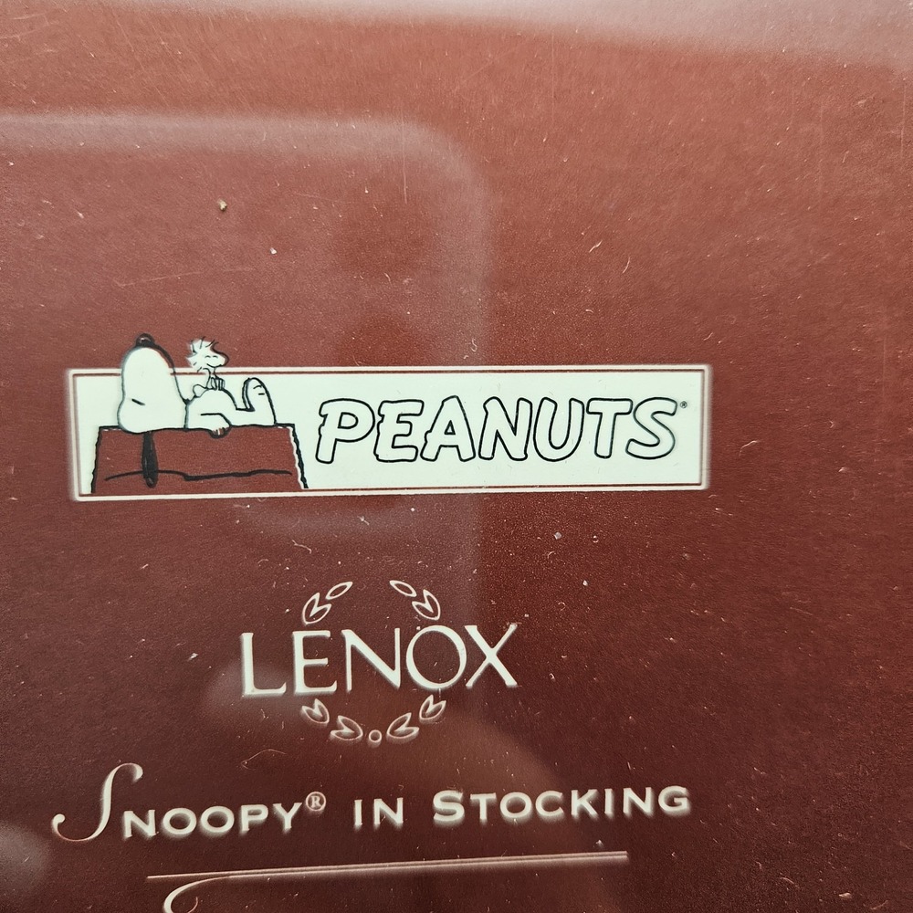 Lenox Peanuts Snoopy Stocking Christmas Hanging Ornament 2003 MPN 6237853 - Picture 5 of 16